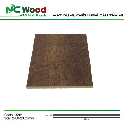 Mặt Đứng Cầu Thang Nhựa Giả Gỗ NCWood 8242
